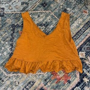 Wild Fable • Mustard Yellow Ruffle Tank Top • Womens Medium